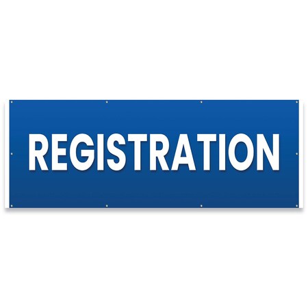 Signmission Registration Banner Concession Stand Food Truck Single Sided B-96-30144